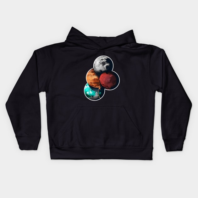 Planets Kids Hoodie by Soulzco